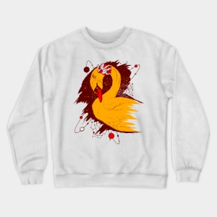 Orange and Red Swan Among The Stars Crewneck Sweatshirt